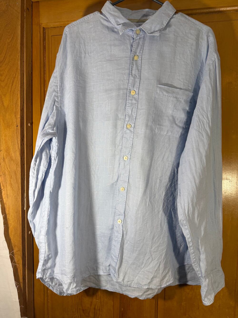Tommy Bahama Dress Shirt Men's Light Blue Long Sleeve Button Down Shirt XL